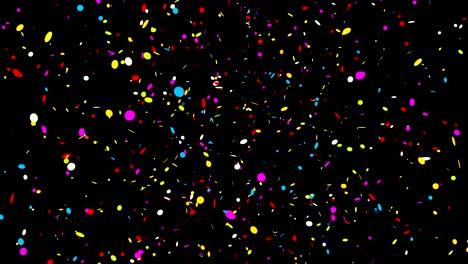 colorful confetti on black background