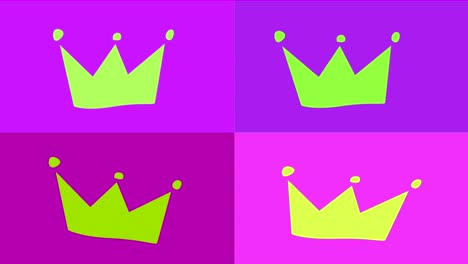 4k pop art - crown animation |loop