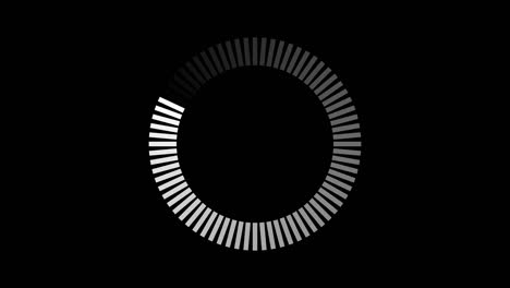 animation loading circle icon on black background. preloaded circle