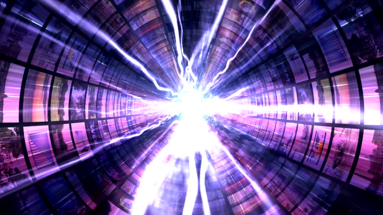 monitores de túnel, tecnología, resumen, animación, renderización, fondo, bucle