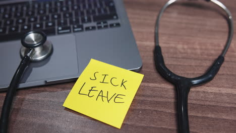 Stethoscope,-laptop-and-paper-on-healthcare