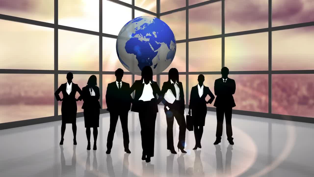 사업가들의 검은 실루