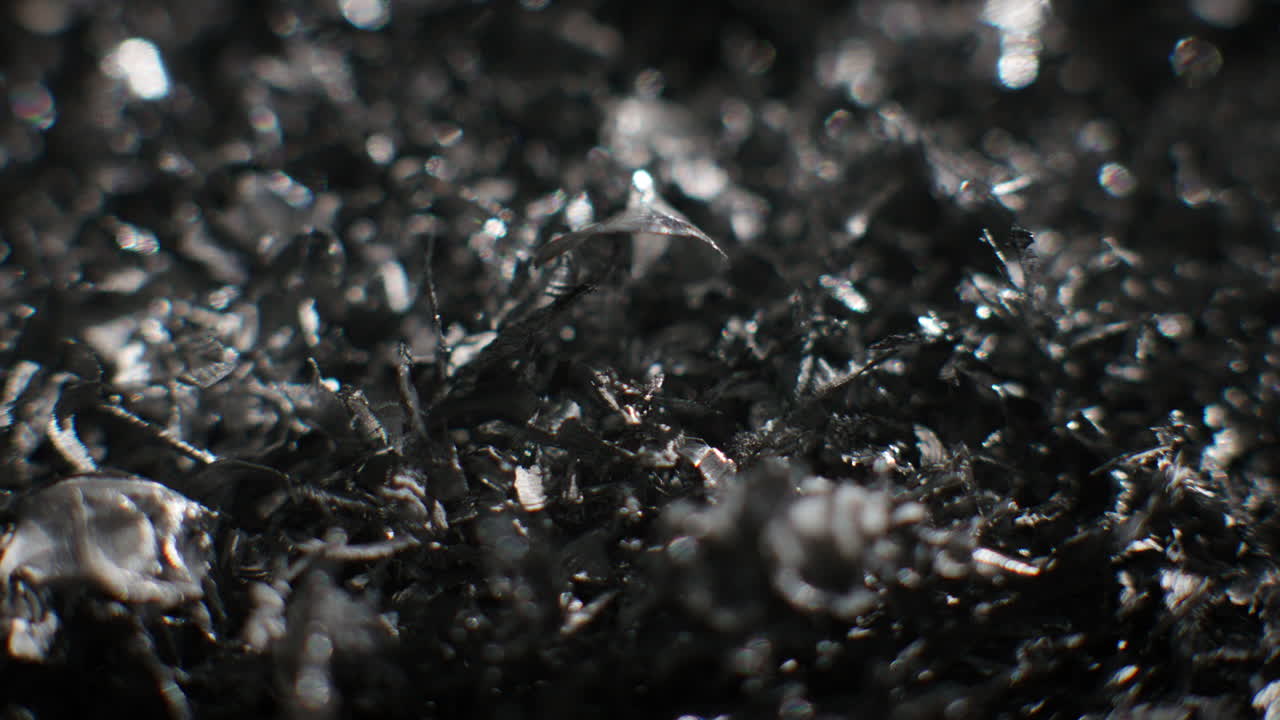 Metal fillings close-up shot