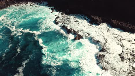 drone shot of the wild coast of lanzarote