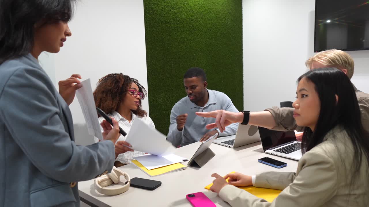 Business Team Meeting in Modern Office