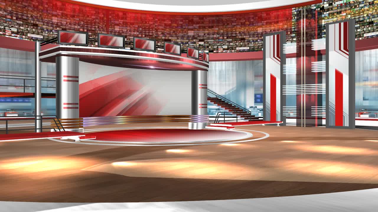 Pozadí 3D virtuálního studiového setu.