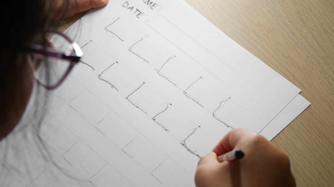 Close-up of a Child's Hand Learning to Write on Paper