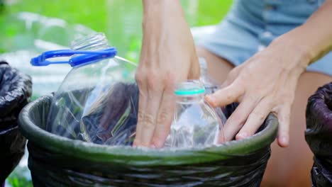 recycling plastic bottles