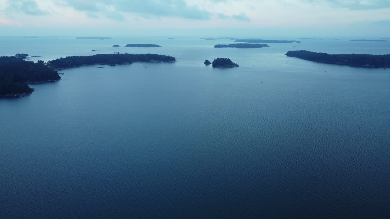 Aerial View of Islands in the Sea