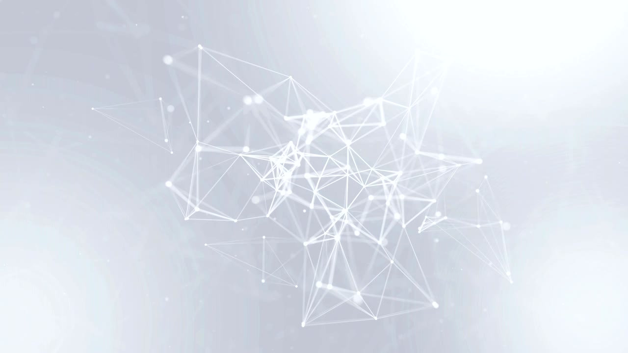 blancos limpios y suaves puntos triangulares conectados y formas geométricas.