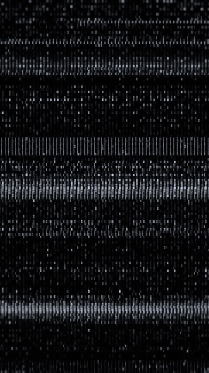 TV Static Noise and Interference on Black Screen