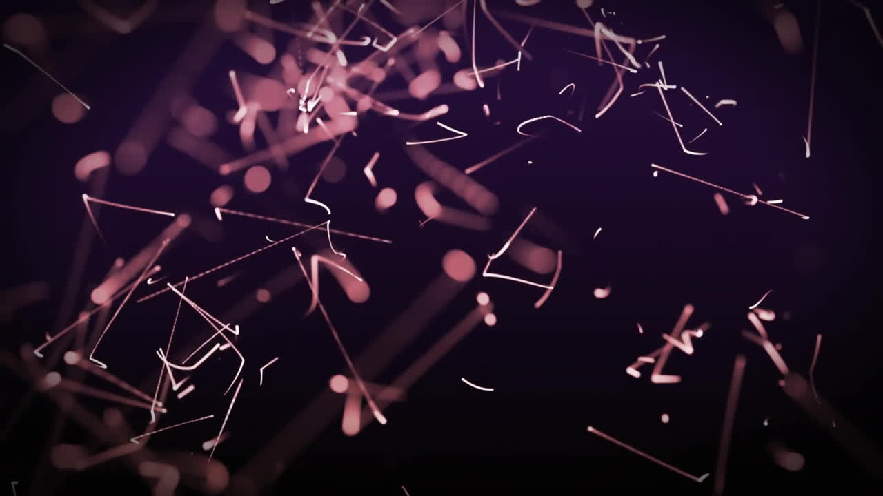 animación de formas blancas que se mueven sobre un fondo negro