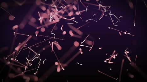 animation of white shapes moving on black background