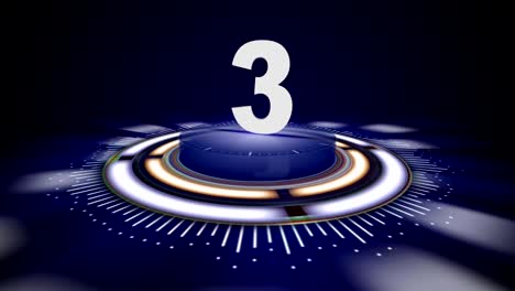 number 3, top ten numbers animation with alpha channel, rendering, background, loop