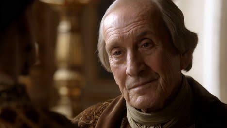 portrait of an elderly man in historical attire