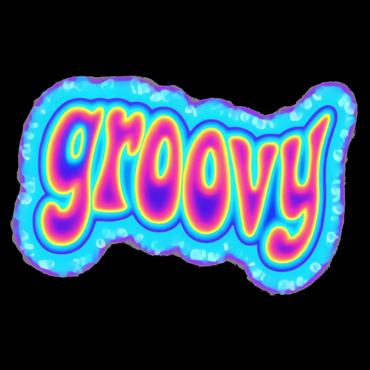 Animated Groovy Text With Psychedelic Color Effect