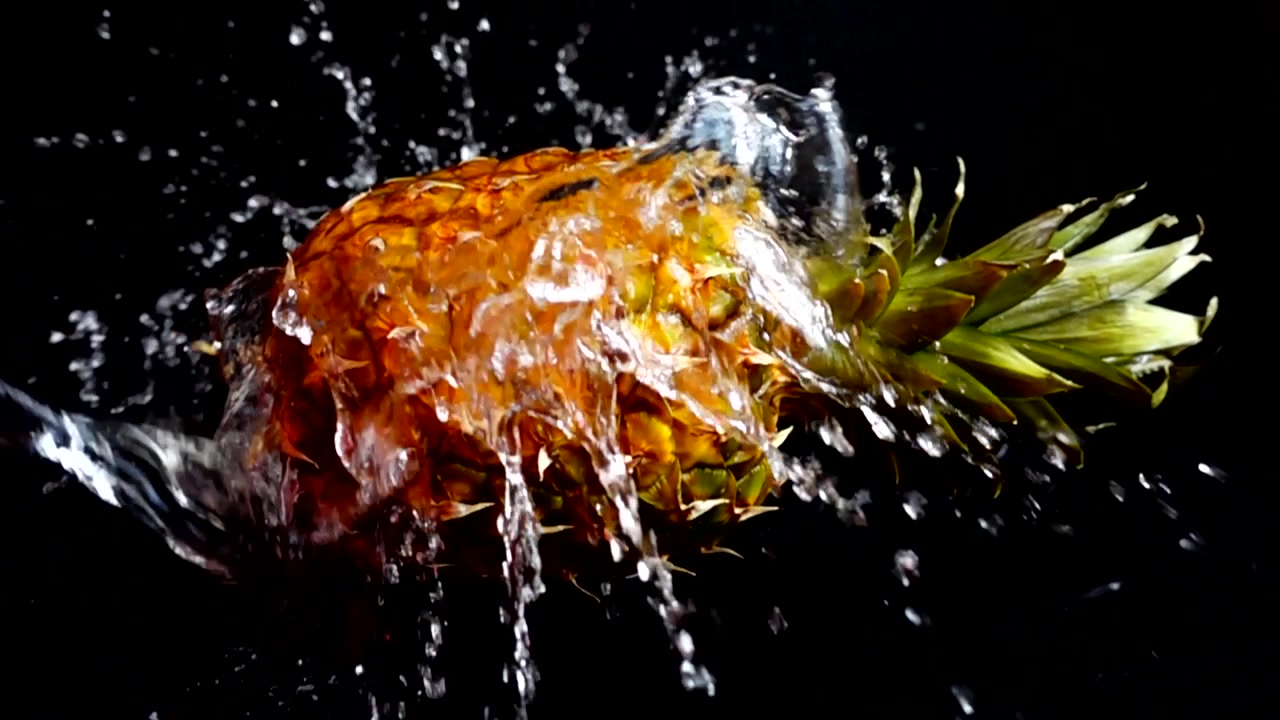 Pineapple on a black background.