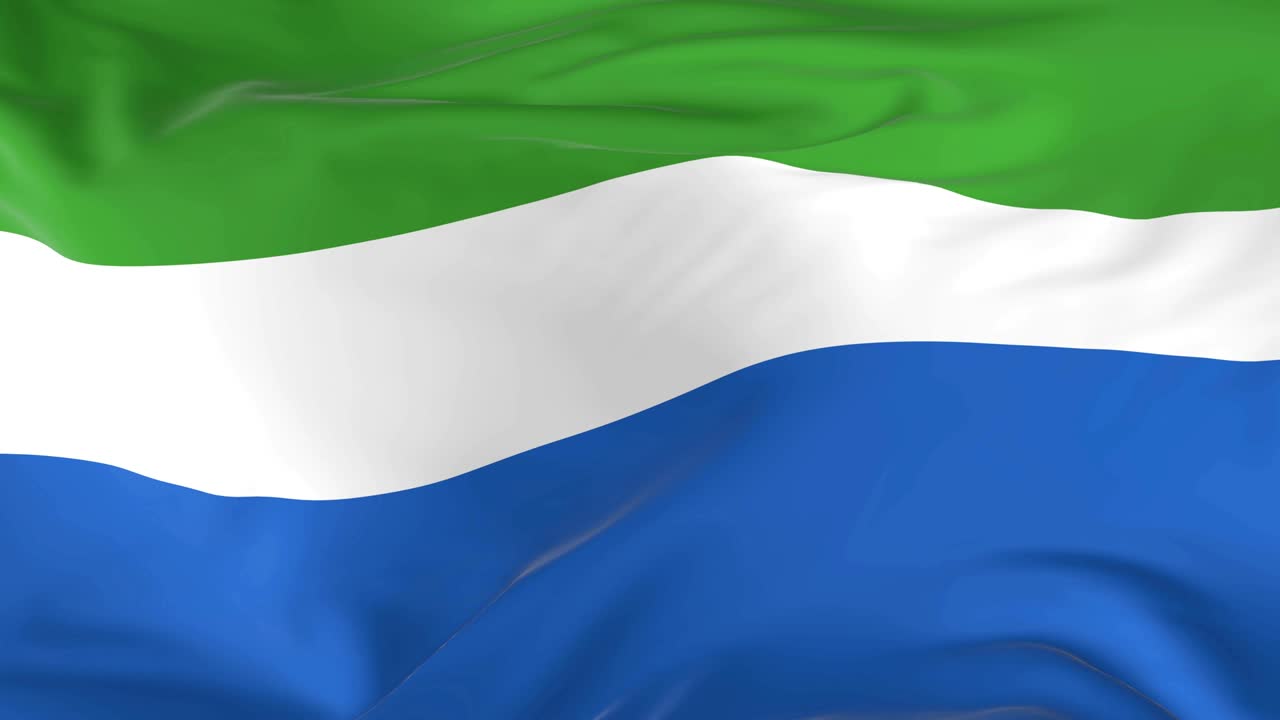 배경으로 루프 발을 흔들고 있는 시에라리온