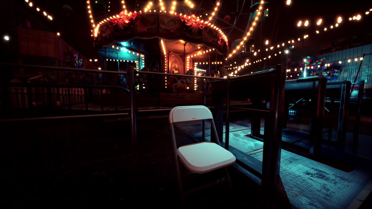 카니발에서 외로운 의자