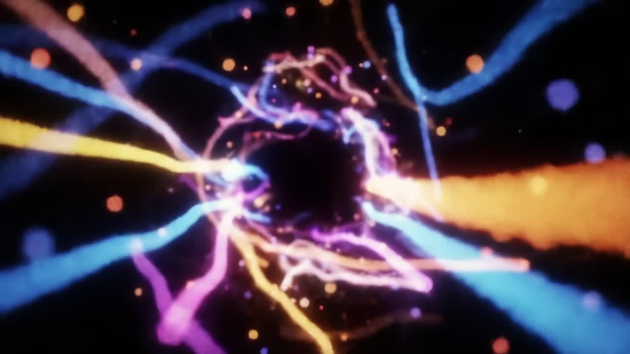 Captivating Journey Through a Vibrant Abyss of Colorful Light Streams and Energetic Patterns in a Hypnotic Visual Experience