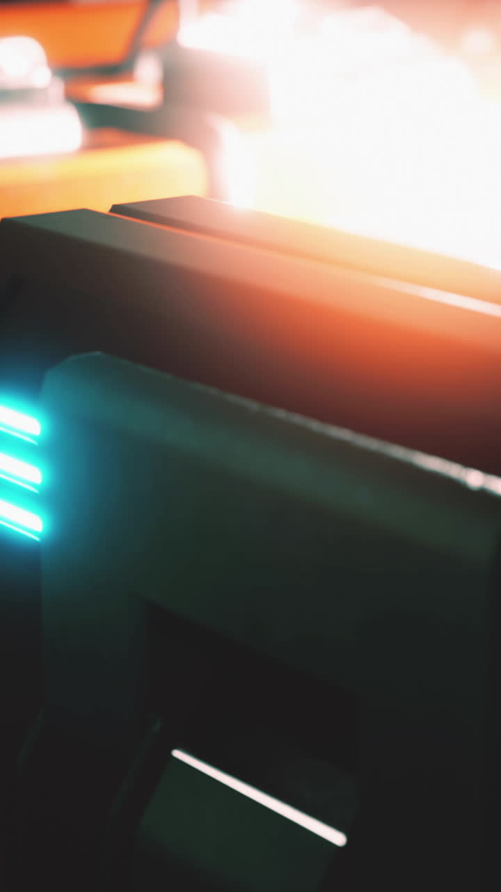 primer plano de la maquinaria industrial futurista