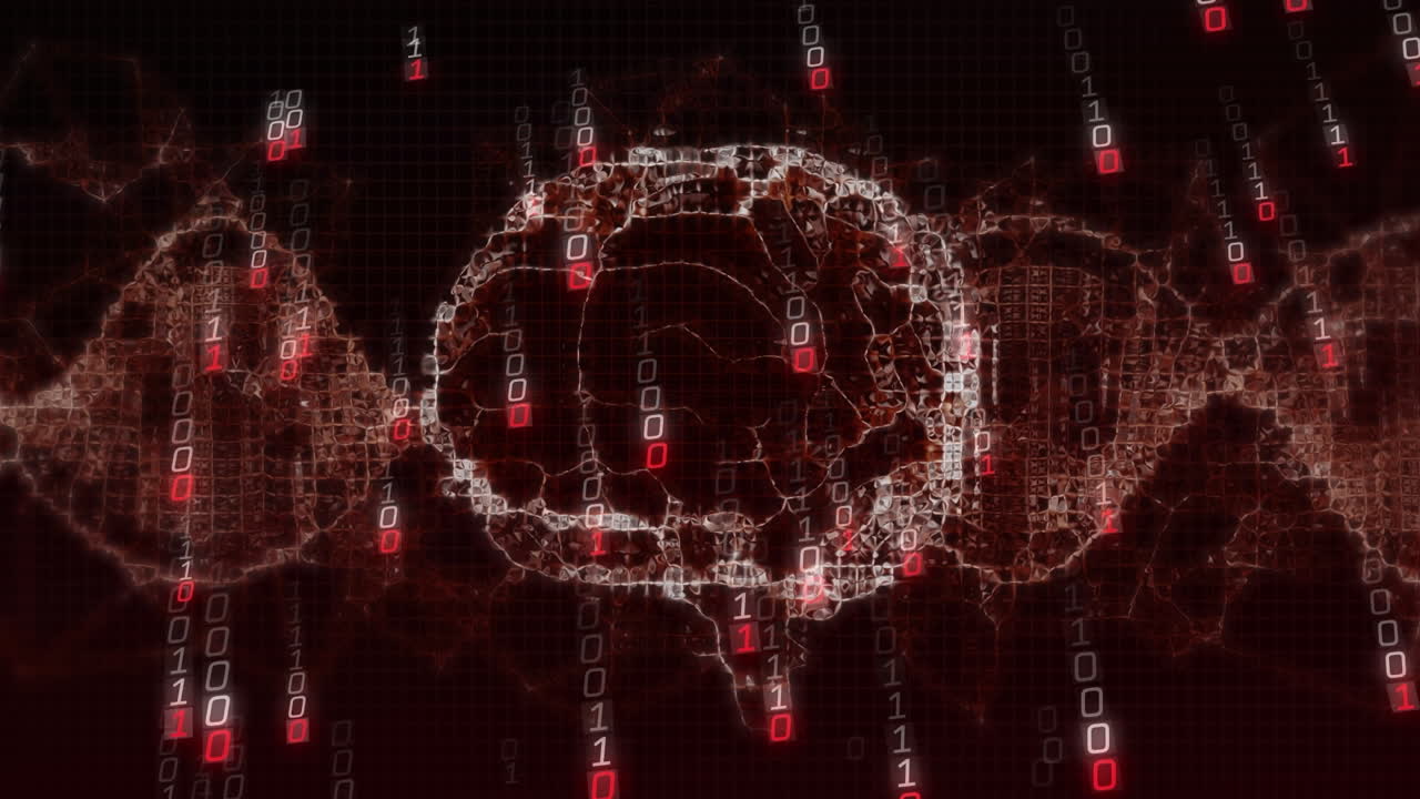 바이너리 코딩을 통한 데이터 처리 애니메이션