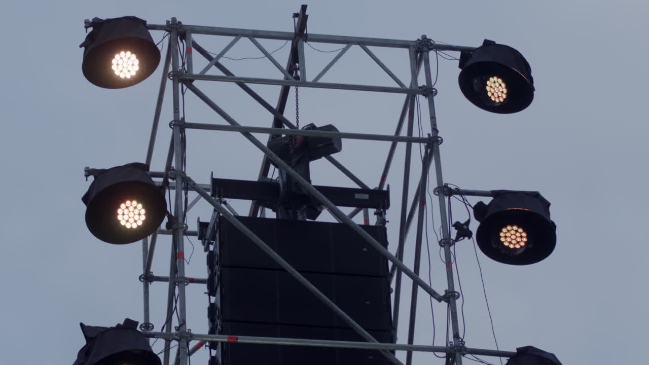 콘서트 또는 행사를 위한 무대 설정