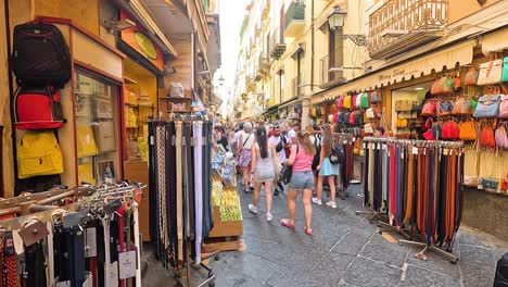 people shopping at a vibrant street market