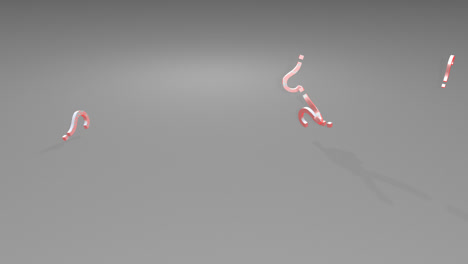 los signos de interrogación 3d