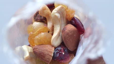 trail mix in a plastic bag