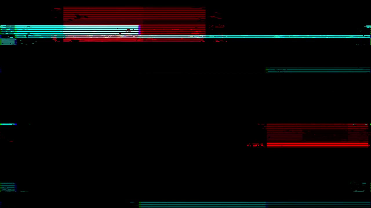 Digital Glitch Noise with Red and Cyan Horizontal Lines
