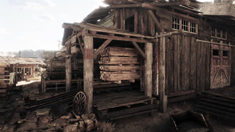 abandoned western lumber mill