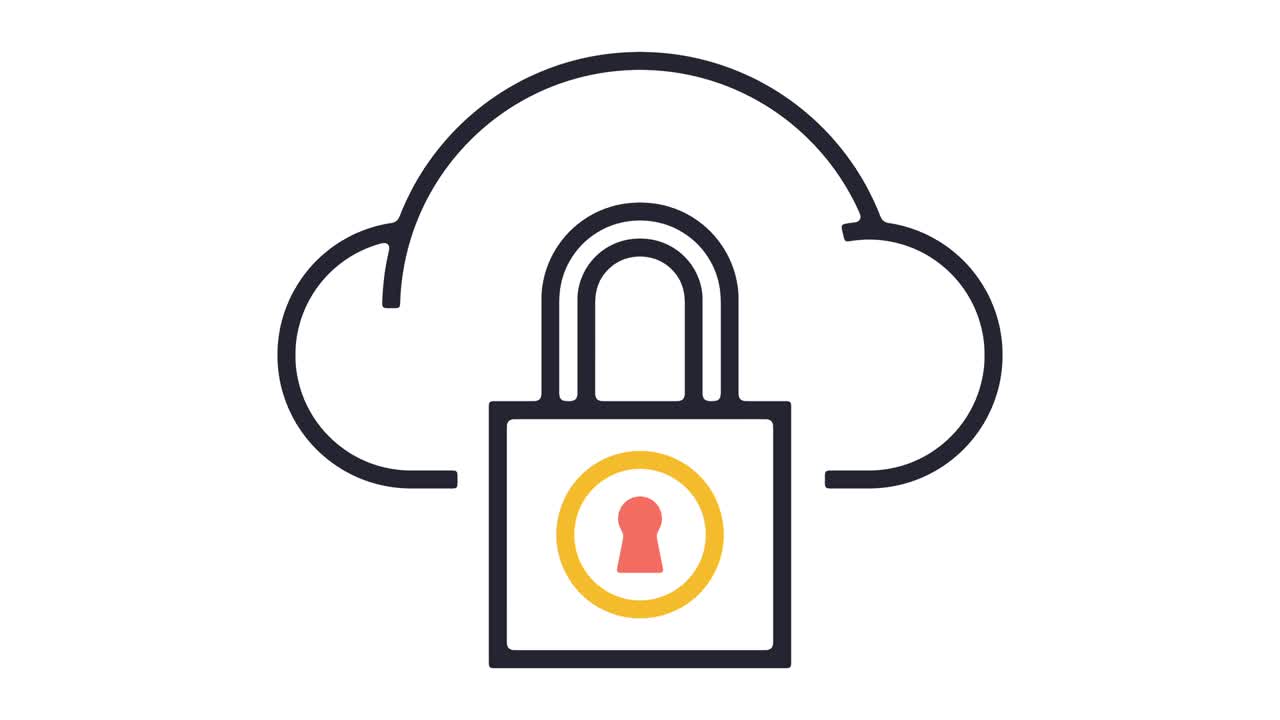 animación del icono de la línea de seguridad del archivo