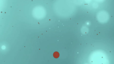 animation of glowing spots of light moving on green background