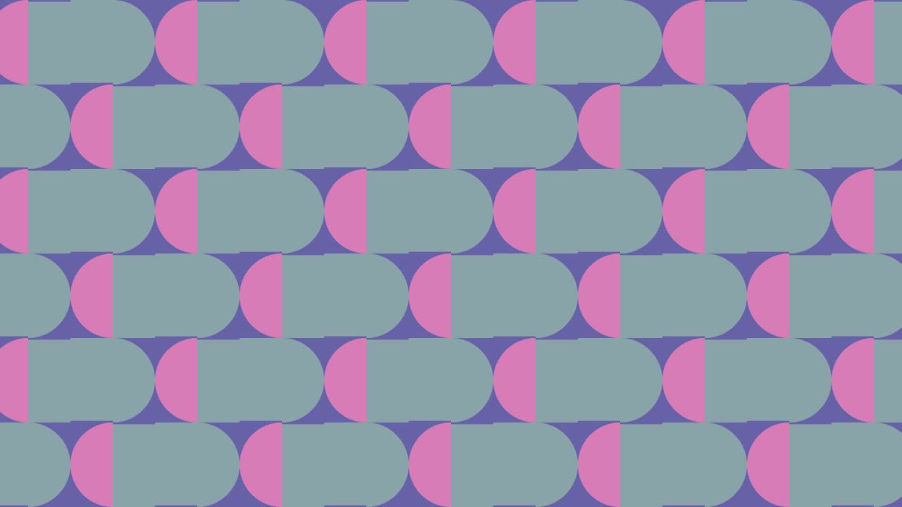 Dynamic very peri violet elements in geometric pattern. Seamless loop motion graphic background in a flat design. Abstract animated pattern with geometric tiles