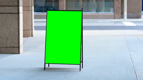 empty menu board on the street 4k