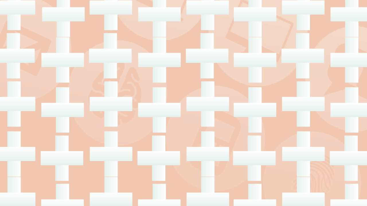 animación de iconos de cruz blanca sobre iconos médicos