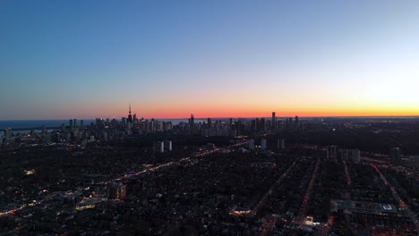 this 4k drone video shows downtown toronto at sunset