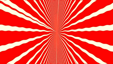 fondo rojo abstracto con rotación de espiral hipnótica. animación de bucle sin costuras.