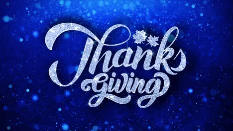 thanksgiving greetings card abstract blinking sparkle glitter particle looped background gift card