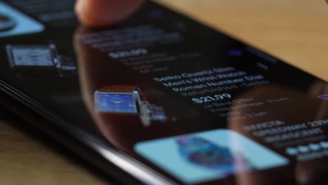 comprar relojes en un teléfono móvil
