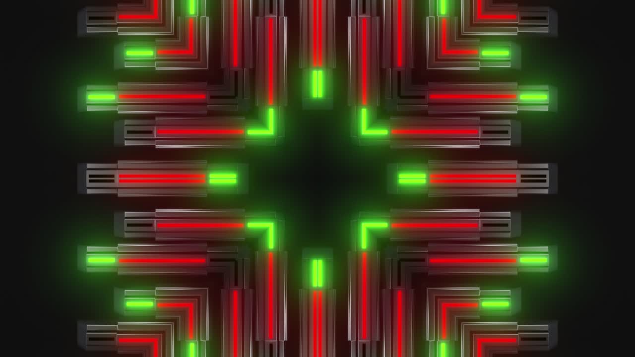 Abstract Futuristic Neon Light Patterns