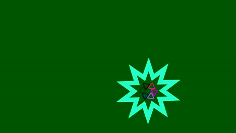 diseño gráfico que gira en el lado inferior de derecha a izquierda cambiando de color.