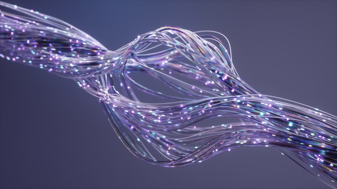 추상적인 반이는 빛나는 선