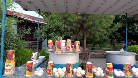 afghan child's soup stall