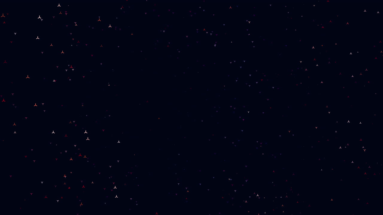 Mysterious red dots float in an empty black space, creating a captivating visual contrast. The scattered dots evoke a sense of curiosity and wonder