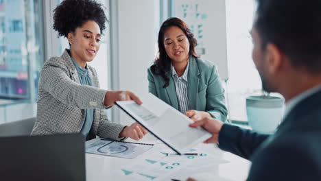 diverse business team collaborating in a modern office setting