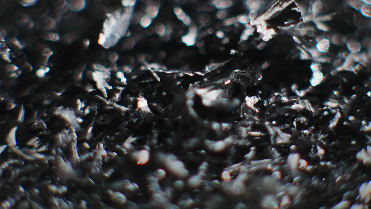 Metal fillings macro shot