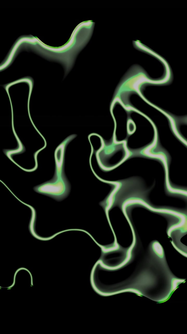 Animazione di scanner che elaborano dati medici e liquido riflettente su sfondo nero