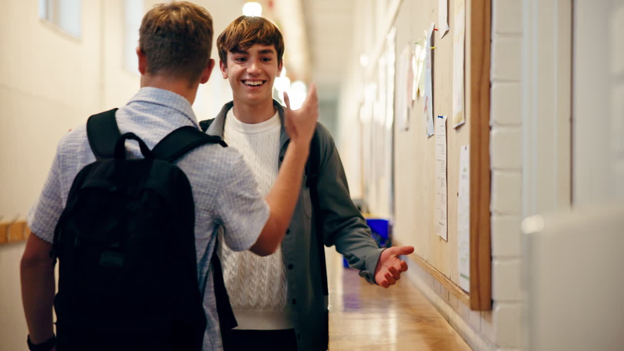 Studenti che controllano la bacheca a scuola